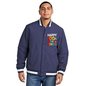 100 Days Of School Teacher Student 100th Day Insulated Varsity Jacket