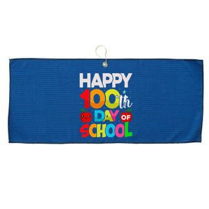 100 Days Of School Teacher Student 100th Day Large Microfiber Waffle Golf Towel