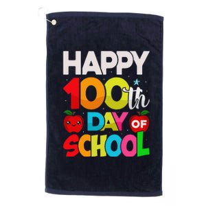 100 Days Of School Teacher Student 100th Day Platinum Collection Golf Towel