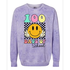 100 Days Of School Teacher 100th Day Of School Colorblast Crewneck Sweatshirt