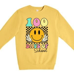 100 Days Of School Teacher 100th Day Of School Premium Crewneck Sweatshirt