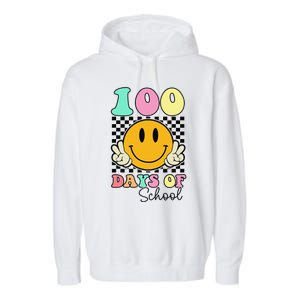 100 Days Of School Teacher 100th Day Of School Garment-Dyed Fleece Hoodie