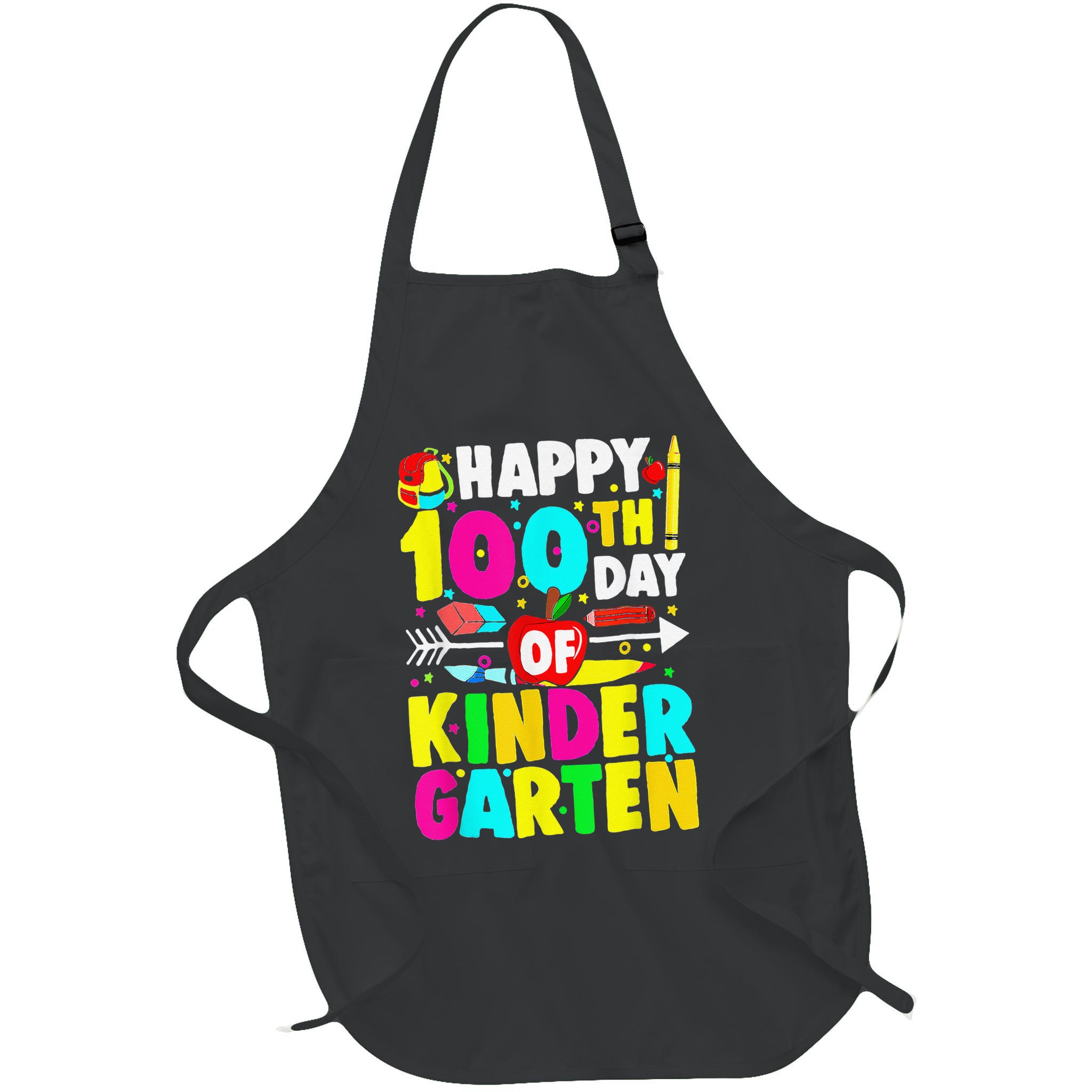 100 Days Of Kindergarten Happy 100th Day Of School Apron