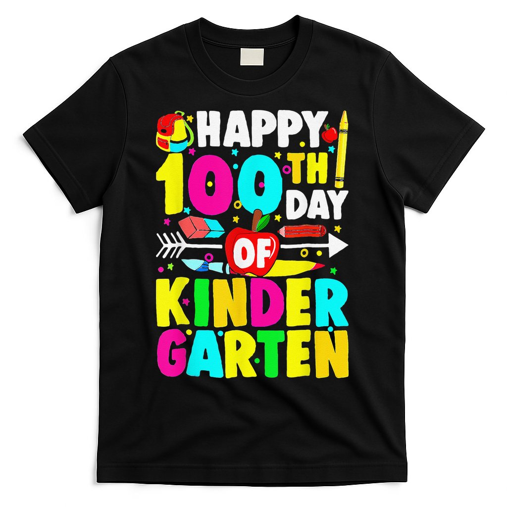 100 Days Of Kindergarten Happy 100th Day Of School T-Shirt