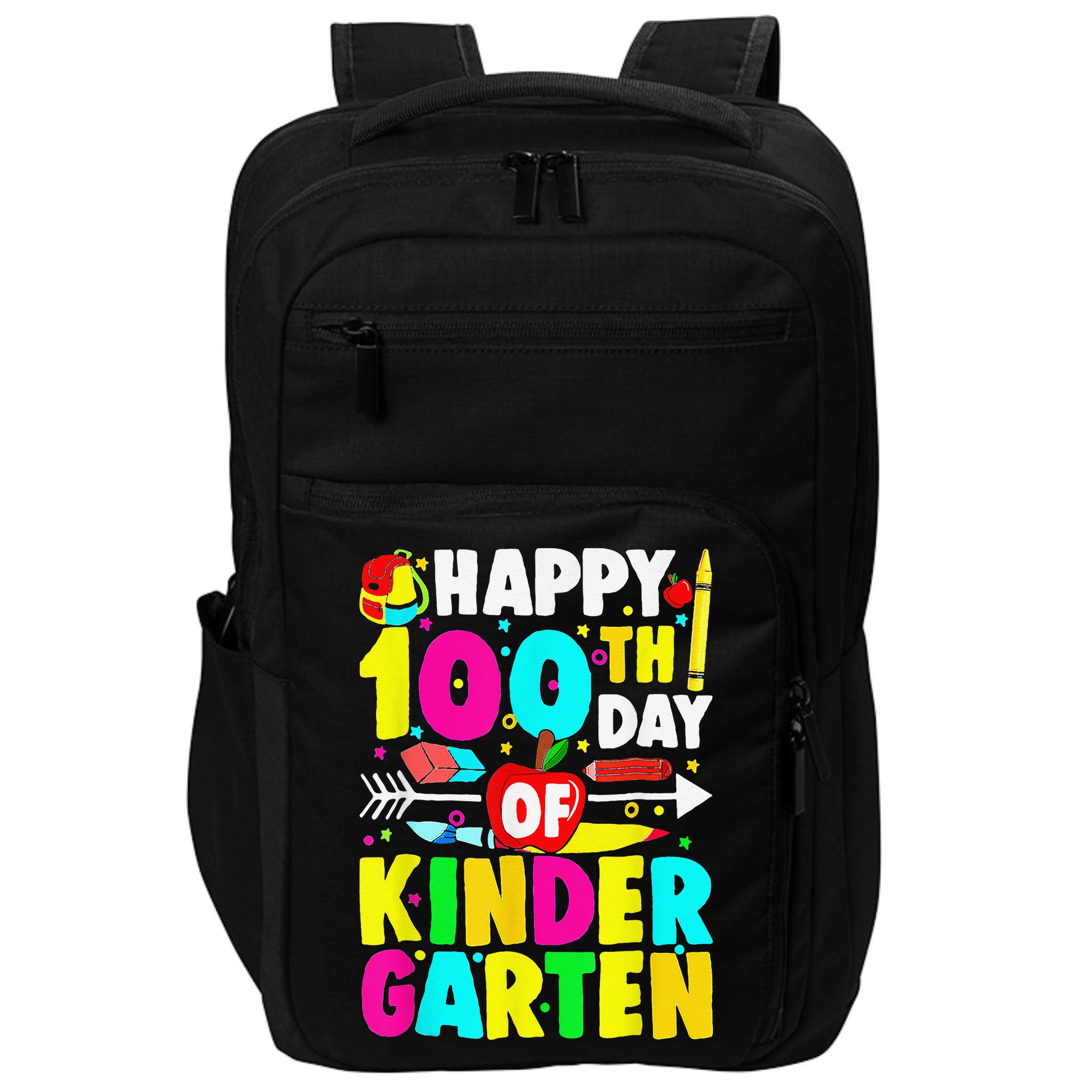100 Days Of Kindergarten Happy 100th Day Of School Impact Tech Backpack