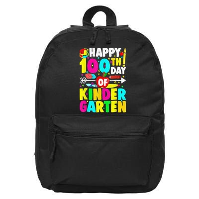 100 Days Of Kindergarten Happy 100th Day Of School 16 in Basic Backpack