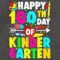 100 Days Of Kindergarten Happy 100th Day Of School Vector Backpack