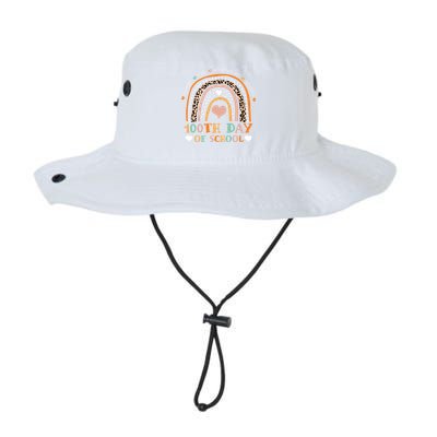 100th Day Of School Leopard Rainbow Teacher 100 Days Smarter Cool Gift Legacy Cool Fit Booney Bucket Hat