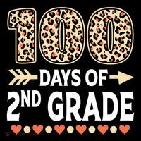 100 Days Of Second Grade Teacher 100Th Day Of School Leopard Gift Sustainable Bucket Hat