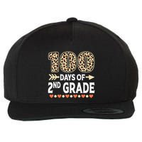 100 Days Of Second Grade Teacher 100Th Day Of School Leopard Gift Wool Snapback Cap
