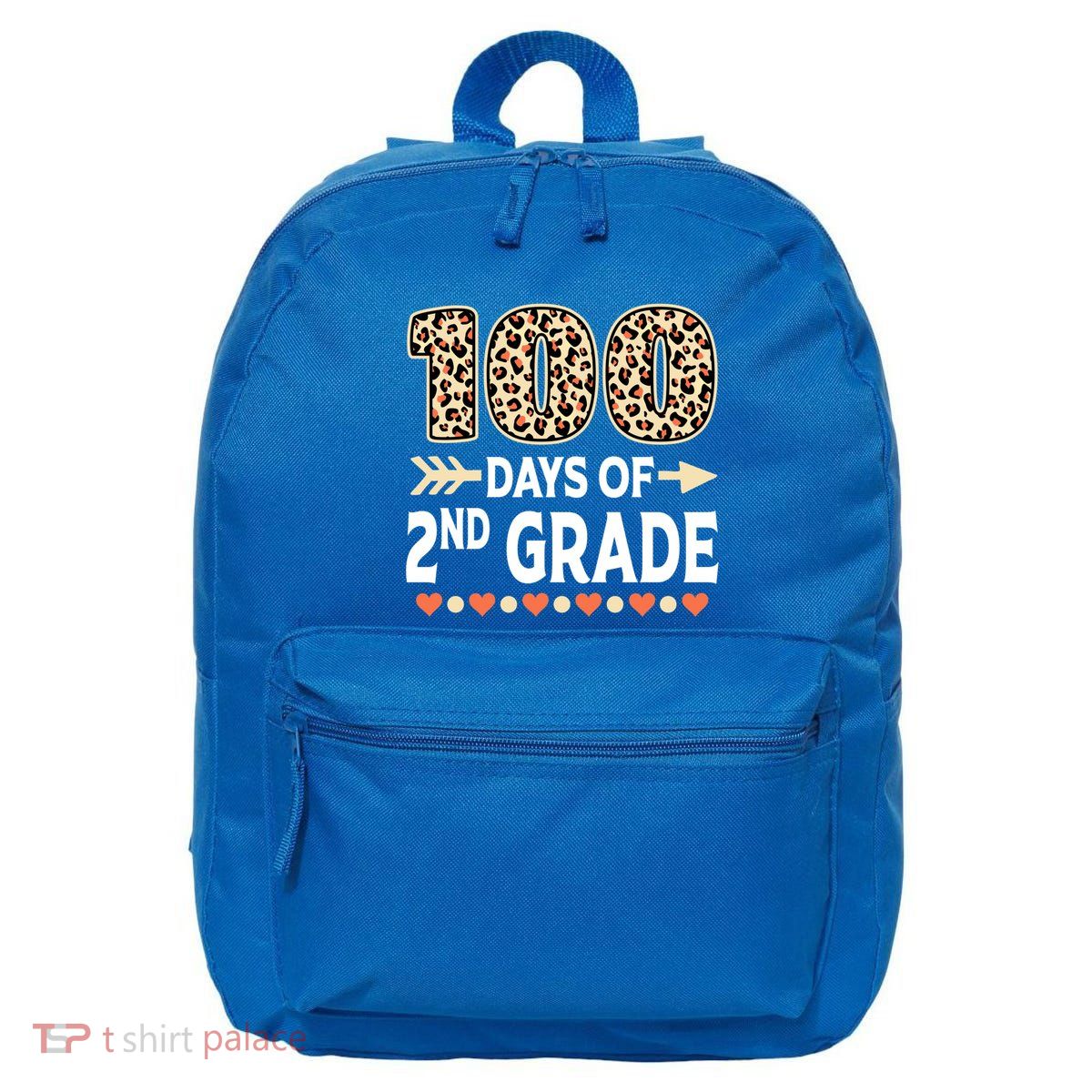 100 Days Of Second Grade Teacher 100Th Day Of School Leopard Gift 16 in Basic Backpack