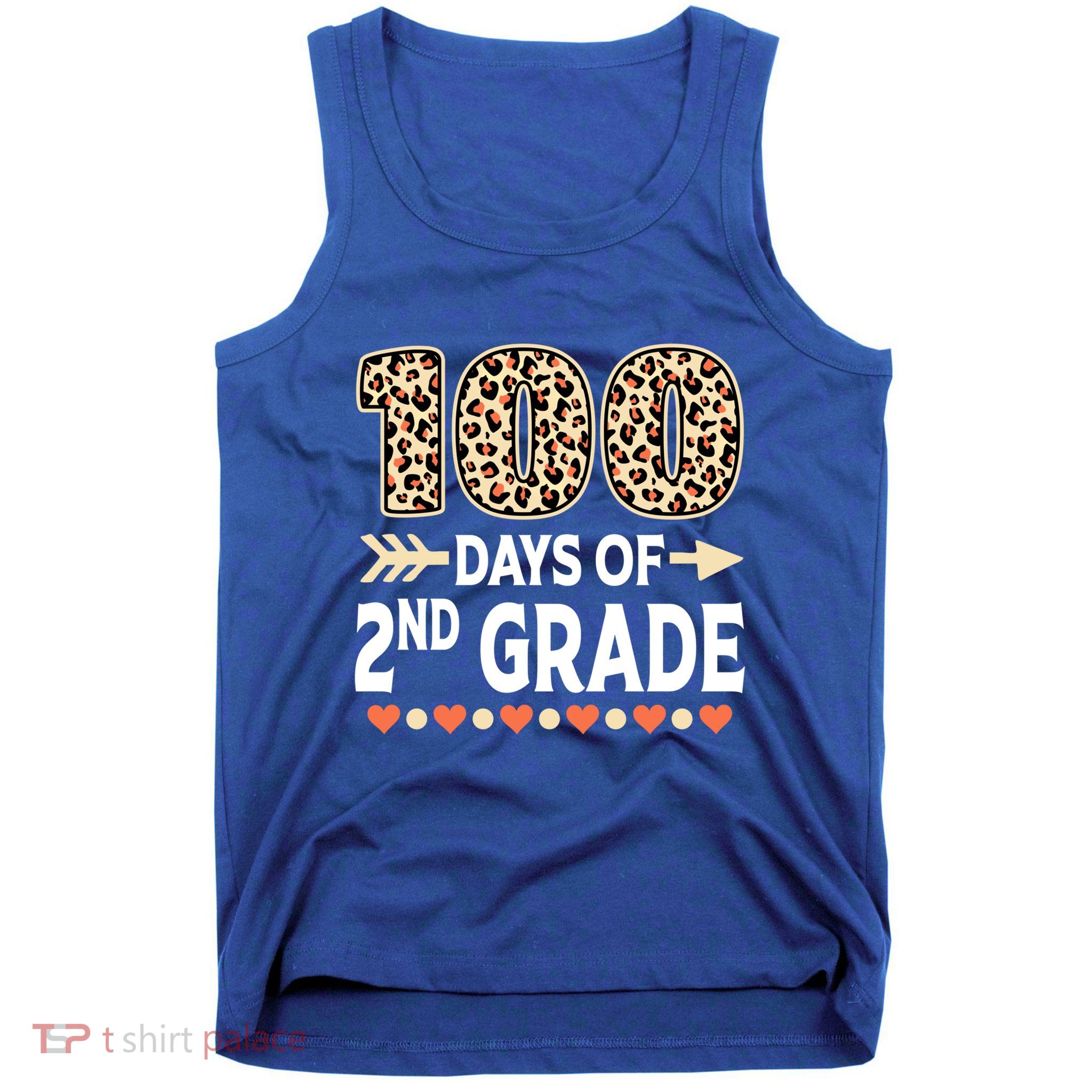 100 Days Of Second Grade Teacher 100Th Day Of School Leopard Gift Tank Top