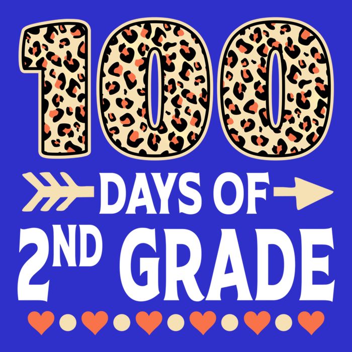 100 Days Of Second Grade Teacher 100Th Day Of School Leopard Gift Short Acrylic Beanie