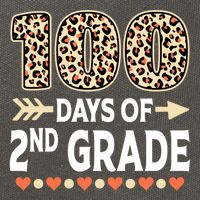 100 Days Of Second Grade Teacher 100Th Day Of School Leopard Gift Cotton Canvas Backpack