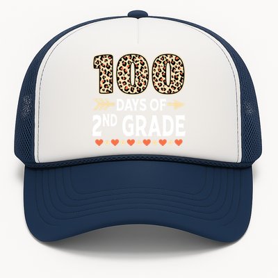 100 Days Of Second Grade Teacher 100Th Day Of School Leopard Gift Trucker Hat