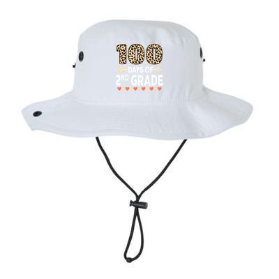 100 Days Of Second Grade Teacher 100Th Day Of School Leopard Gift Legacy Cool Fit Booney Bucket Hat