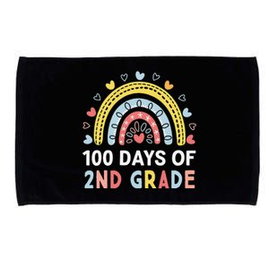 100 Days Of 2nd Grade Rainbow Happy 100th Day Of School Microfiber Hand Towel