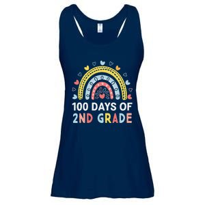 100 Days Of 2nd Grade Rainbow Happy 100th Day Of School Ladies Essential Flowy Tank