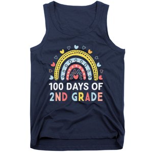 100 Days Of 2nd Grade Rainbow Happy 100th Day Of School Tank Top