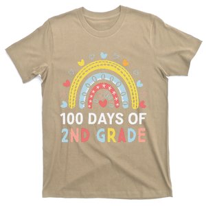 100 Days Of 2nd Grade Rainbow Happy 100th Day Of School T-Shirt