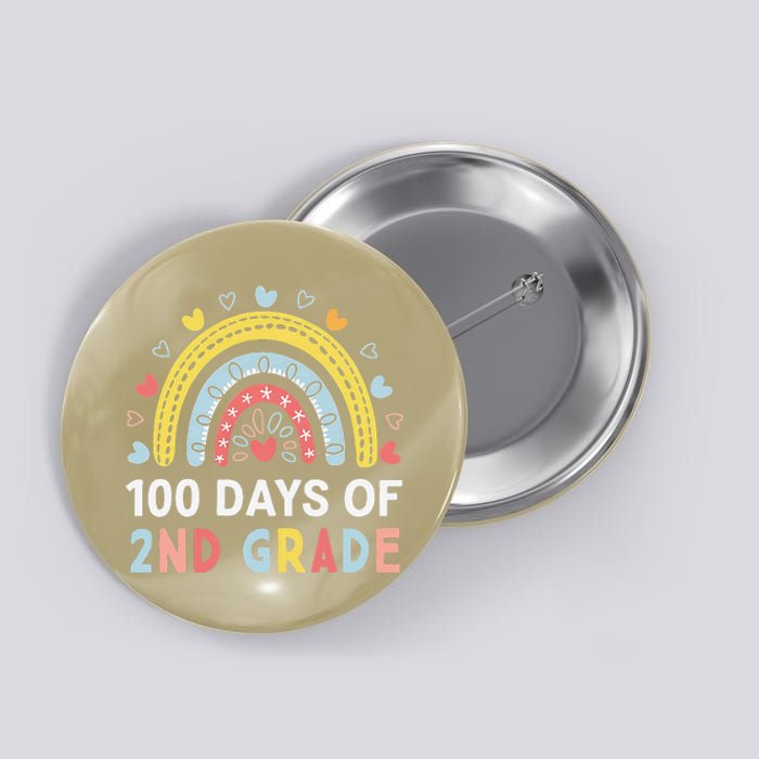 100 Days Of 2nd Grade Rainbow Happy 100th Day Of School Button