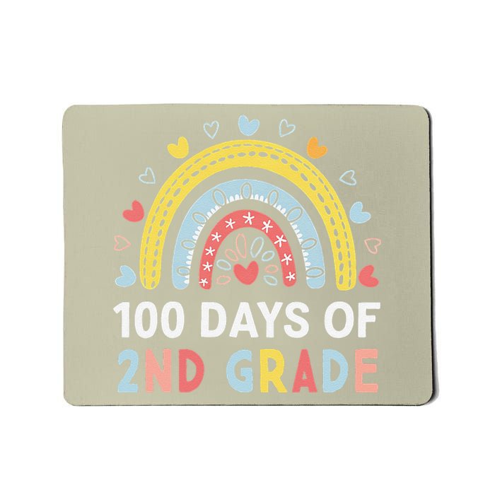 100 Days Of 2nd Grade Rainbow Happy 100th Day Of School Mousepad