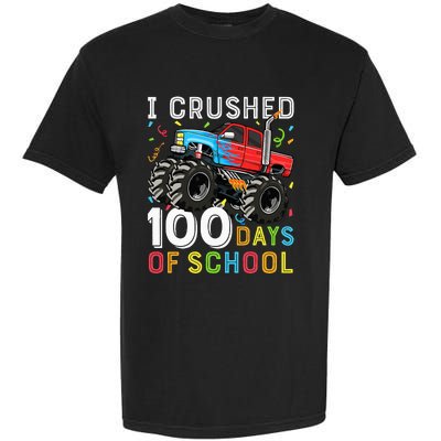 100 Days Of School Monster Truck 100th Day Of School Garment-Dyed Heavyweight T-Shirt