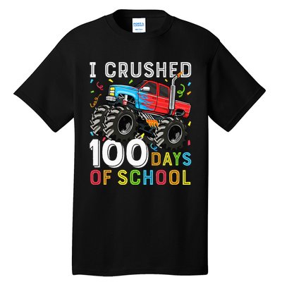 100 Days Of School Monster Truck 100th Day Of School Tall T-Shirt