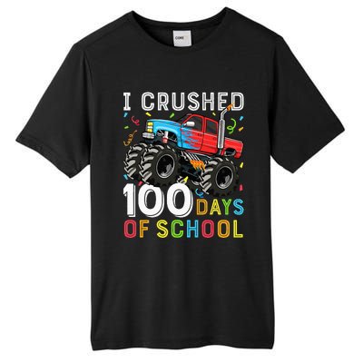 100 Days Of School Monster Truck 100th Day Of School Tall Fusion ChromaSoft Performance T-Shirt