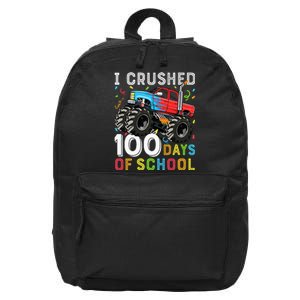 100 Days Of School Monster Truck 100th Day Of School 16 in Basic Backpack