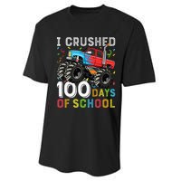 100 Days Of School Monster Truck 100th Day Of School Performance Sprint T-Shirt