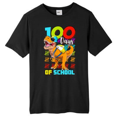 100 Days Of School Dinosaur Tall Fusion ChromaSoft Performance T-Shirt