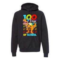 100 Days Of School Dinosaur Premium Hoodie