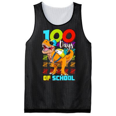 100 Days Of School Dinosaur Mesh Reversible Basketball Jersey Tank