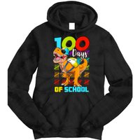 100 Days Of School Dinosaur Tie Dye Hoodie