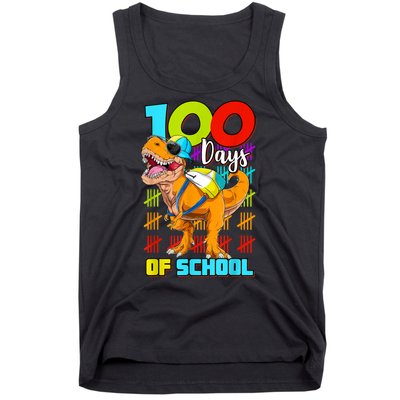 100 Days Of School Dinosaur Tank Top