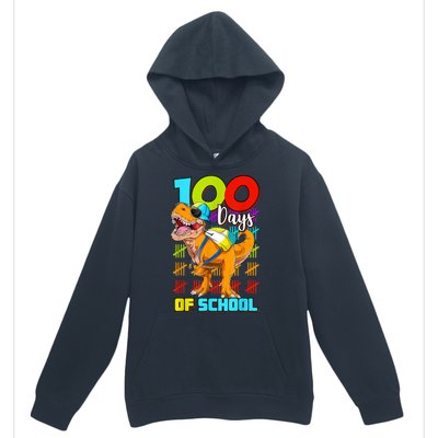 100 Days Of School Dinosaur Urban Pullover Hoodie