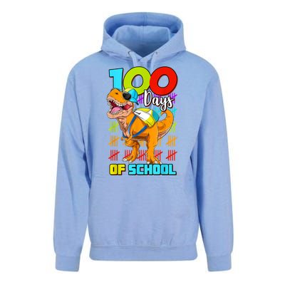 100 Days Of School Dinosaur Unisex Surf Hoodie