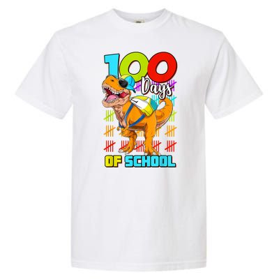 100 Days Of School Dinosaur Garment-Dyed Heavyweight T-Shirt