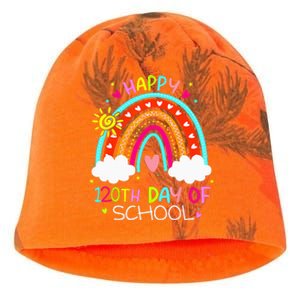 120th Day Of School Rainbow 120 Days Smarter Teacher Kati - Camo Knit Beanie