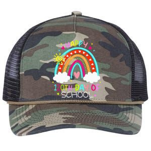 120th Day Of School Rainbow 120 Days Smarter Teacher Retro Rope Trucker Hat Cap