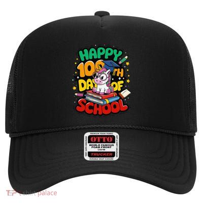 100 Days Of School Costume Teacher Student 100th Day High Crown Mesh Back Trucker Hat