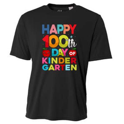 100 Days Of Kindergarten Happy 100th Day Of School Gift Cooling Performance Crew T-Shirt