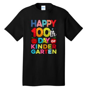 100 Days Of Kindergarten Happy 100th Day Of School Gift Tall T-Shirt