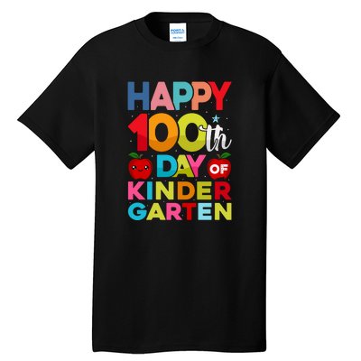 100 Days Of Kindergarten Happy 100th Day Of School Gift Tall T-Shirt