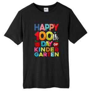 100 Days Of Kindergarten Happy 100th Day Of School Gift Tall Fusion ChromaSoft Performance T-Shirt