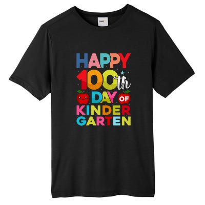 100 Days Of Kindergarten Happy 100th Day Of School Gift Tall Fusion ChromaSoft Performance T-Shirt