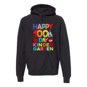 100 Days Of Kindergarten Happy 100th Day Of School Gift Premium Hoodie