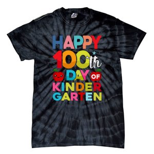 100 Days Of Kindergarten Happy 100th Day Of School Gift Tie-Dye T-Shirt