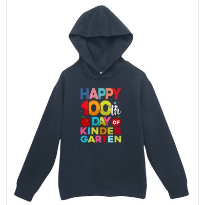 100 Days Of Kindergarten Happy 100th Day Of School Gift Urban Pullover Hoodie